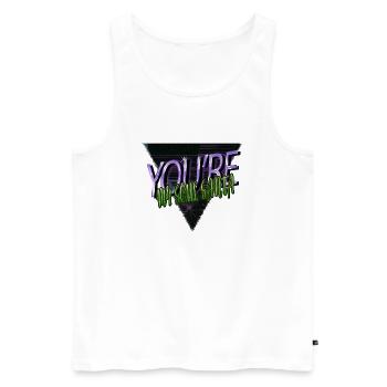 computer funny quote funny gym bodybuilding humor - Männer Premium Bio Tank Top - Weiß - Vorne - Michal (187cm)