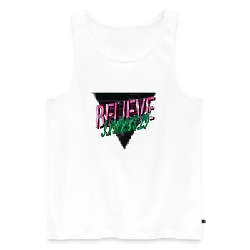 Awesome Funny Quote Animal Bday Dino Dinosaur Moon - Men's Premium Organic Tank Top - white - Front - Michal (187cm)
