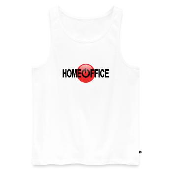 Home Office Vers.2- Arbeit Zuhause - Männer Premium Bio Tank Top - Weiß - Vorne - Michal (187cm)