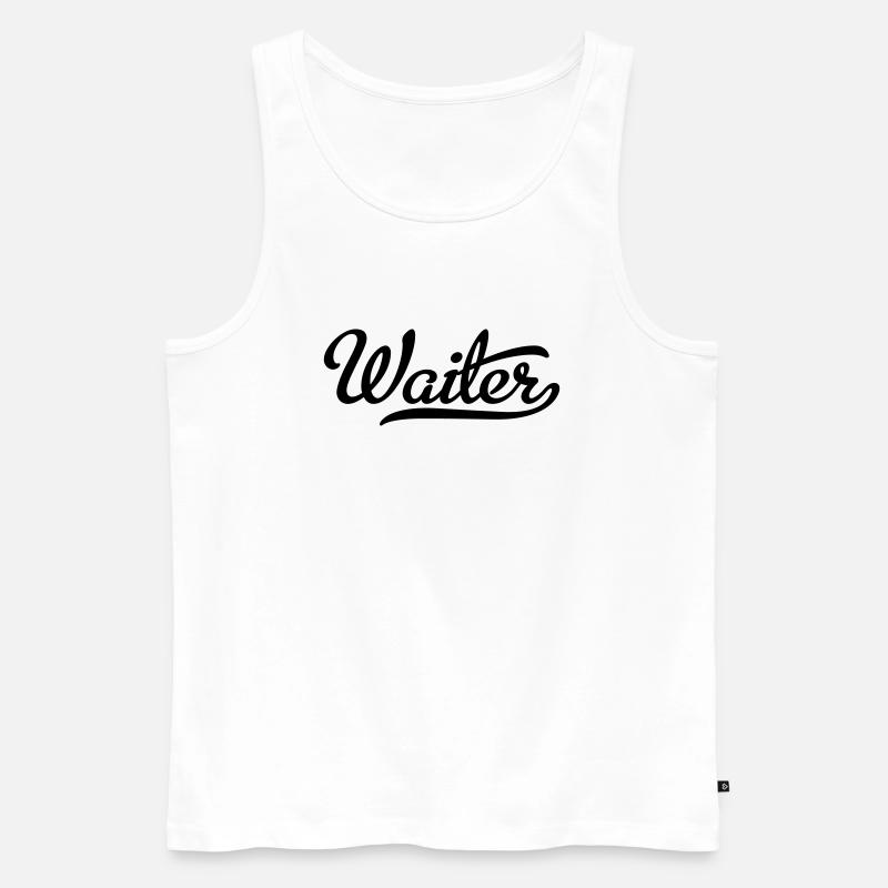 Kellner - Männer Premium Bio Tank Top - Weiß
