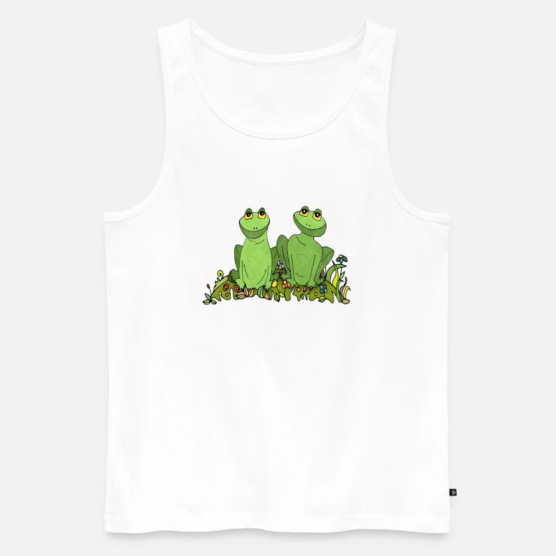 Frösche - Männer Premium Bio Tank Top - Weiß