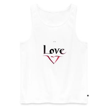Love 07 - Men's Premium Organic Tank Top - white - Front - AI Model Male 178 light (178cm)