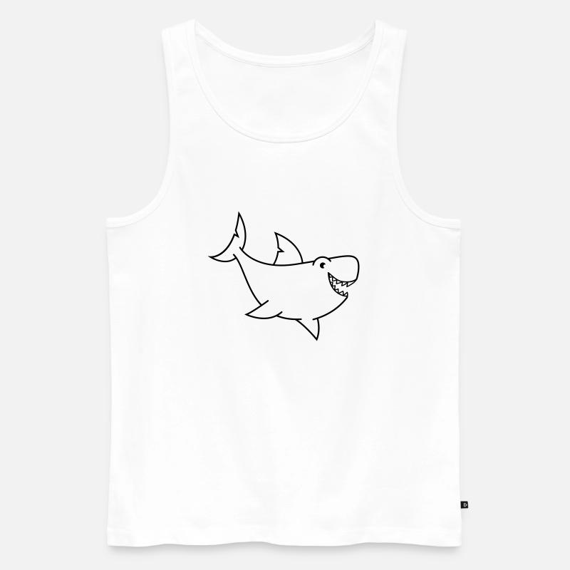hai comic - Männer Premium Bio Tank Top - Weiß