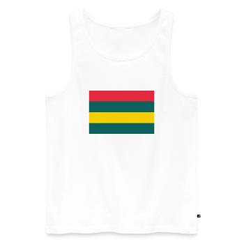 Mauritius island / Flag of Mauritius - Men's Premium Organic Tank Top - white - Front - AI Model Male 178 light (178cm)