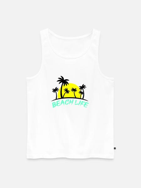 beach life - Men's Premium Organic Tank Top - white