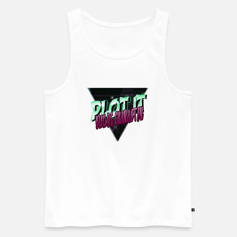 funny present storytelling techniques - Männer Premium Bio Tank Top - Weiß