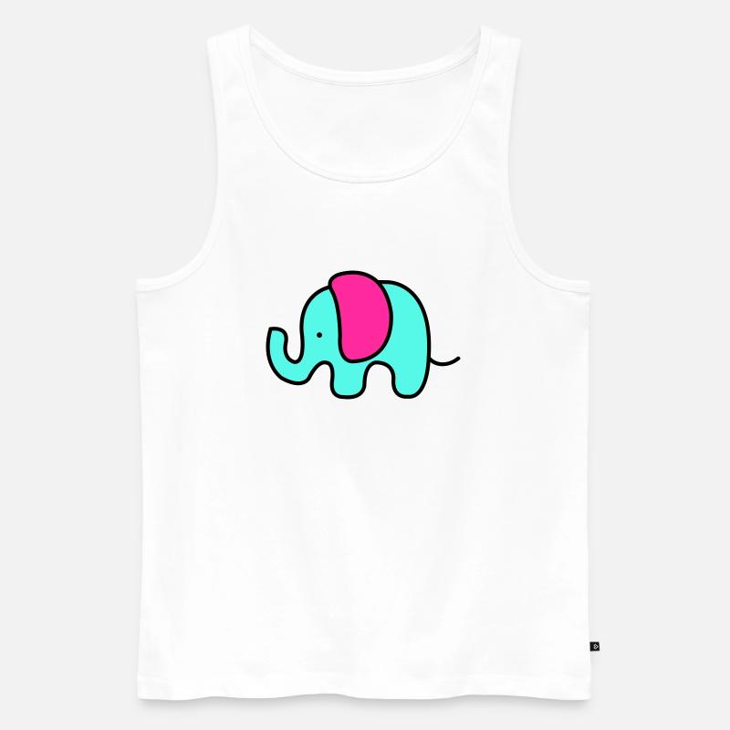 baby elefant - Männer Premium Bio Tank Top - Weiß