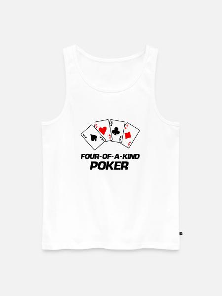 poker four of a kind - Men's Premium Organic Tank Top - white