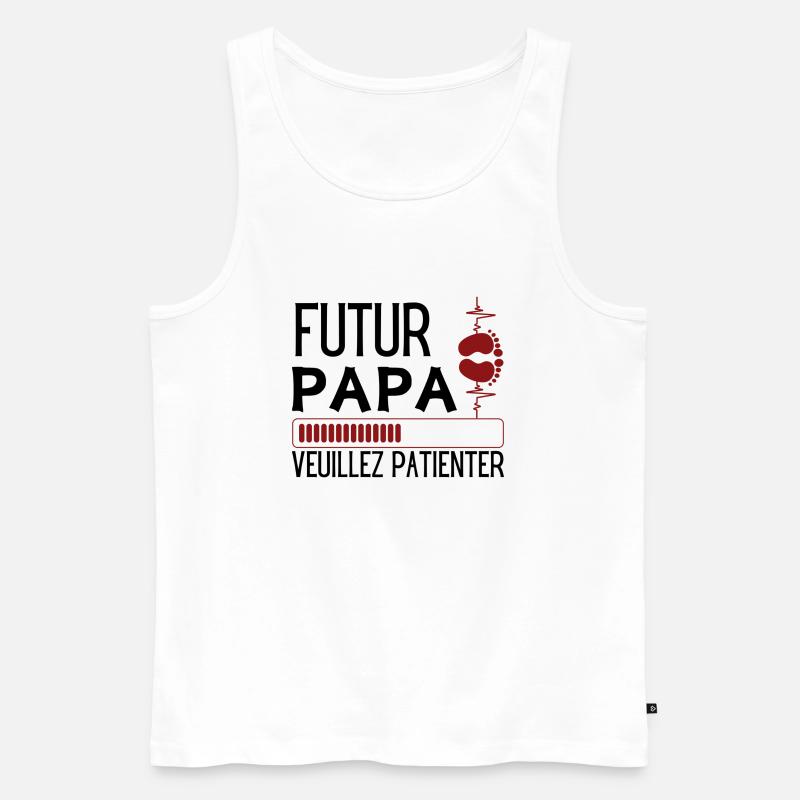 WERDENDER VATER - Männer Premium Bio Tank Top - Weiß