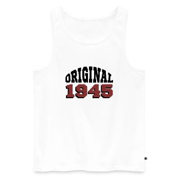 Original 1945 - Men's Premium Organic Tank Top - white - Front - AI Model Male 178 light (178cm)