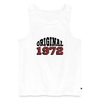 Original 1972 - Männer Premium Bio Tank Top - Weiß - Vorne - AI Model Male 178 light (178cm)