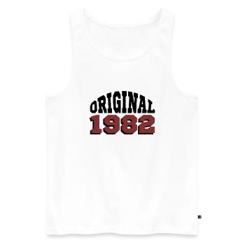 Original 1982 - Men's Premium Organic Tank Top - white - Front - Michal (187cm)