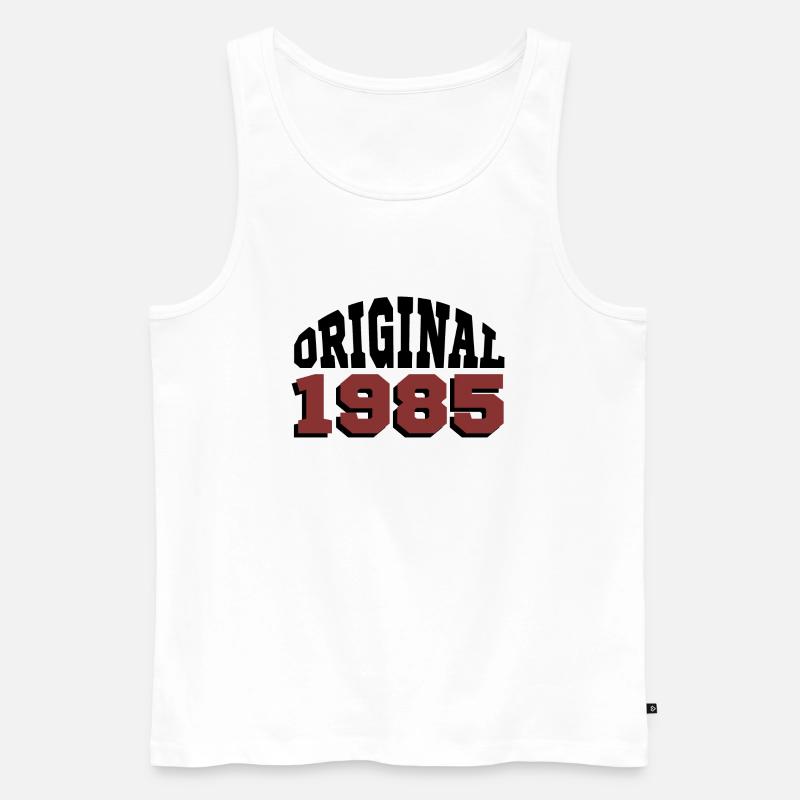 Original 1985 - Männer Premium Bio Tank Top - Weiß
