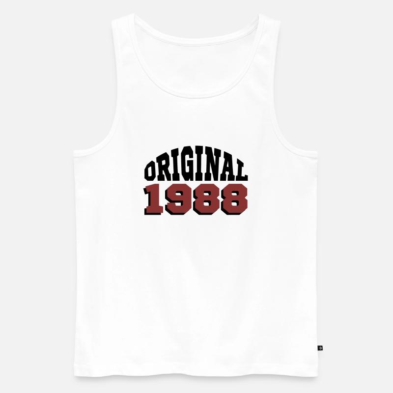 Original 1988 - Männer Premium Bio Tank Top - Weiß