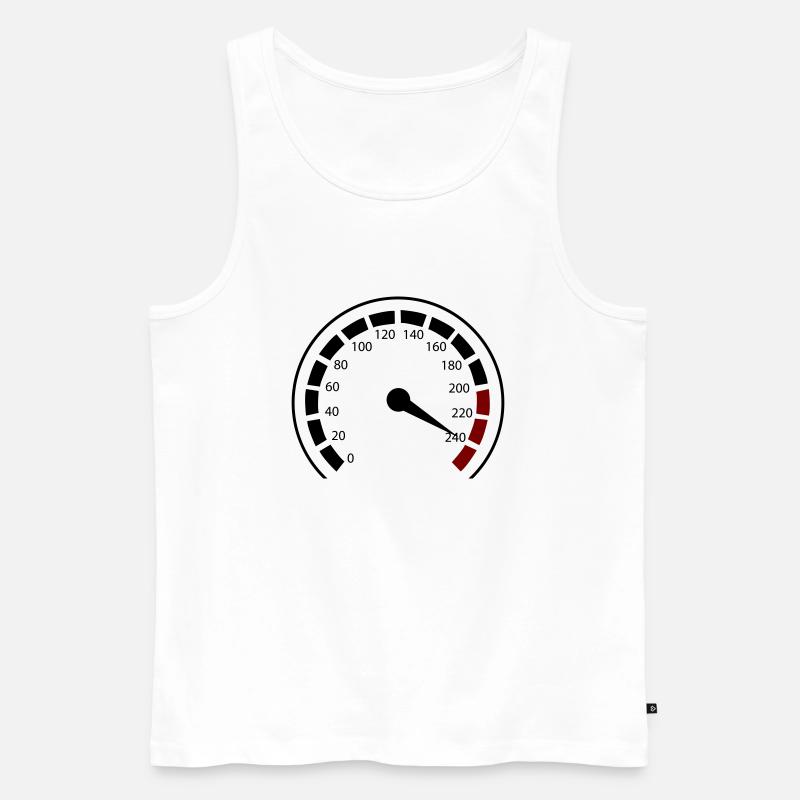 tacho - Männer Premium Bio Tank Top - Weiß