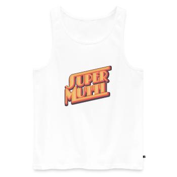 Super Mutti - Männer Premium Bio Tank Top - Weiß - Vorne - AI Model Male 178 light (178cm)