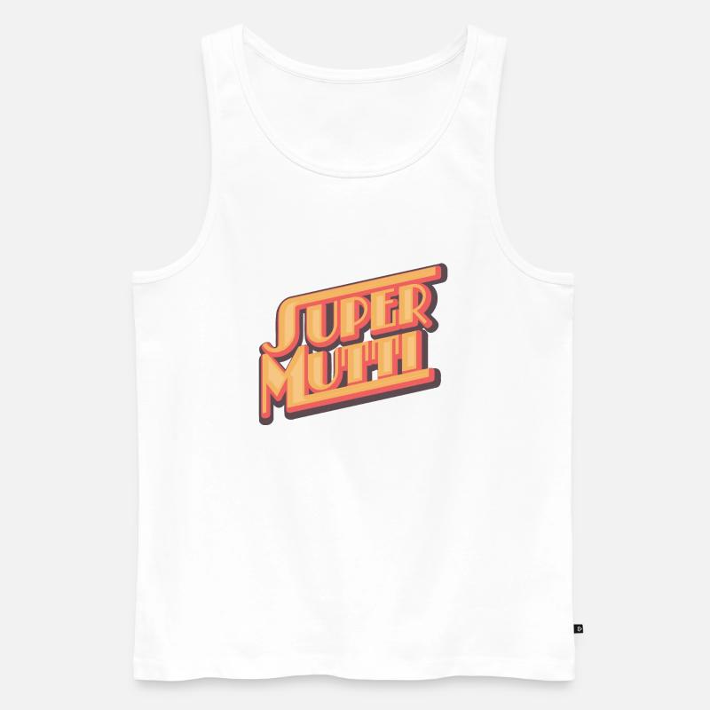 Super Mutti - Männer Premium Bio Tank Top - Weiß