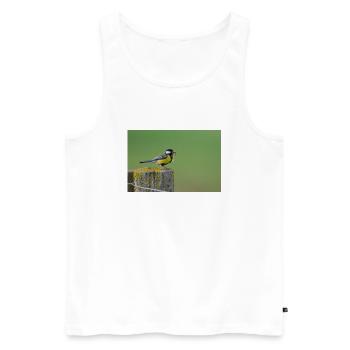 Great Tit Feeding Chicks - Men's Premium Organic Tank Top - white - Front - Michal (187cm)