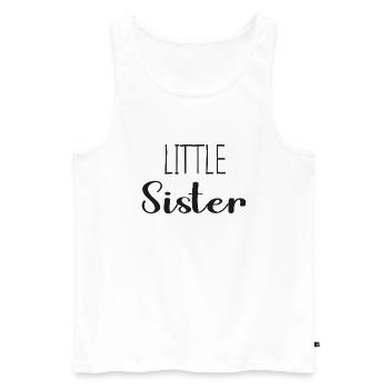 Sis - little siter - Débardeur bio Premium Homme - blanc - Devant - AI Model Male 178 light (178cm)