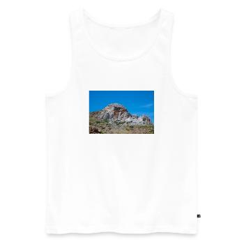 Formation rocheuse sur le littoralTherma Springs - Débardeur bio Premium Homme - blanc - Devant - AI Model Male 178 light (178cm)