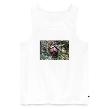 Cyprès d’Italie aussi cyprès de Méditerranée - Débardeur bio Premium Homme - blanc - Devant - Michal (187cm)