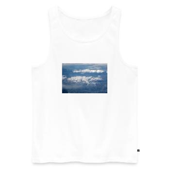 Cloud Formations and the alps near the Zugspitze - Men's Premium Organic Tank Top - white - Front - AI Model Male 178 light (178cm)