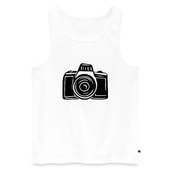 Fotoapparat Fotograf Fotografieren - Männer Premium Bio Tank Top - Weiß - Vorne - Michal (187cm)