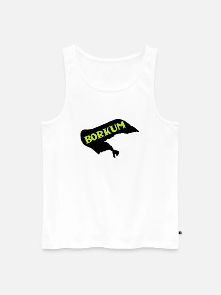 Borkum Island - Men's Premium Organic Tank Top - white