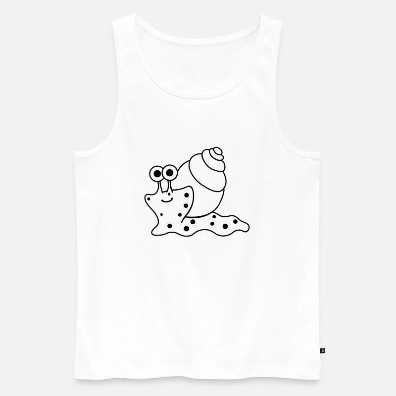 schnecke funny - Männer Premium Bio Tank Top - Weiß