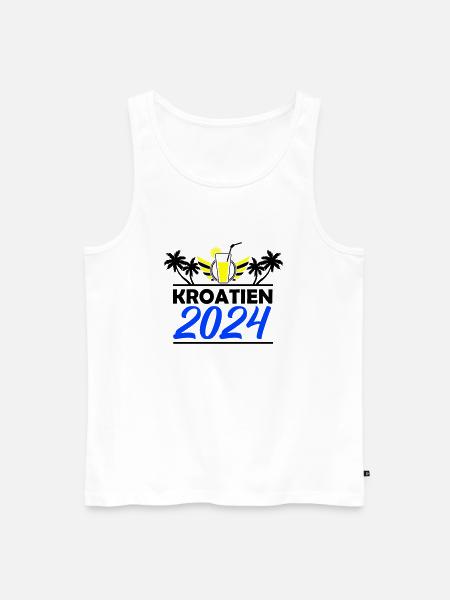 Croatia 2024 - Men's Premium Organic Tank Top - white
