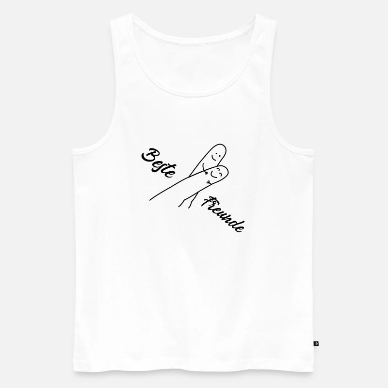 beste freunde - Männer Premium Bio Tank Top - Weiß