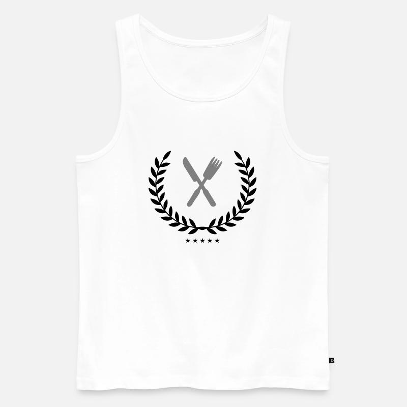 besteck wappen - Männer Premium Bio Tank Top - Weiß