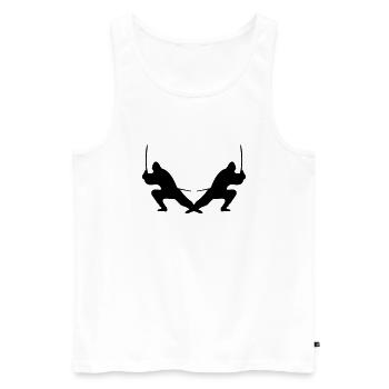 Ninjas - Men's Premium Organic Tank Top - white - Front - AI Model Male 178 light (178cm)