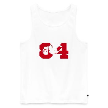 Moto 84 motard - Männer Premium Bio Tank Top - Weiß - Vorne - AI Model Male 178 light (178cm)