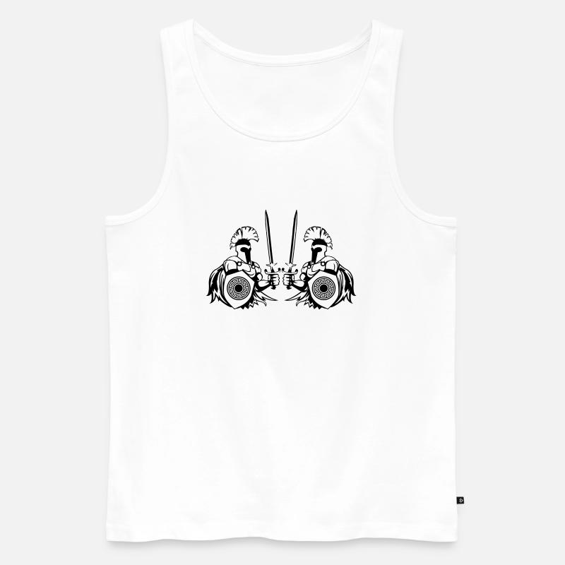 spartans - Männer Premium Bio Tank Top - Weiß