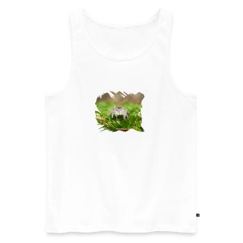 Phidippus texanus jumping spider, spring spinne. - Men's Premium Organic Tank Top - white - Front - AI Model Male 178 light (178cm)