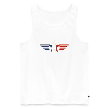 I Love France Elegance Style Design T-Shirt - Débardeur bio Premium Homme - blanc - Devant - AI Model Male 178 light (178cm)