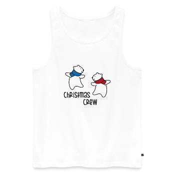 Christmas Crew - Männer Premium Bio Tank Top - Weiß - Vorne - AI Model Male 178 light (178cm)