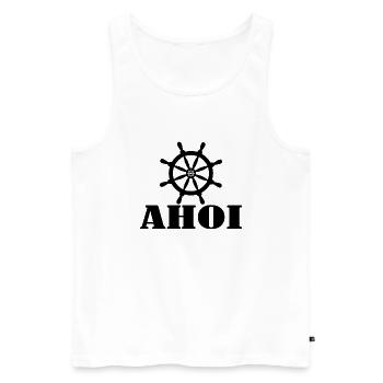 Sailing Water Sports Wind - Men's Premium Organic Tank Top - white - Front - AI Model Male 178 light (178cm)