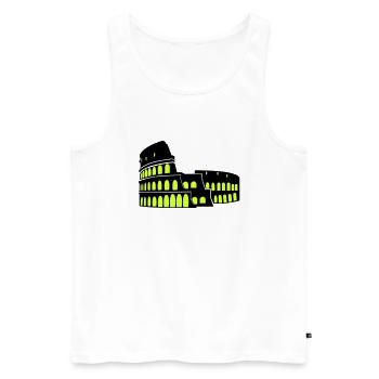 Colisée - Débardeur bio Premium Homme - blanc - Devant - AI Model Male 178 light (178cm)