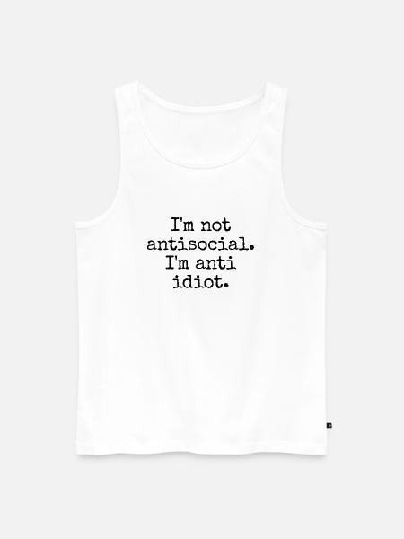 Introvertiert und wählerisch - Männer Premium Bio Tank Top - Weiß