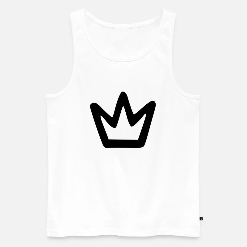Schlichte Krone - Männer Premium Bio Tank Top - Weiß