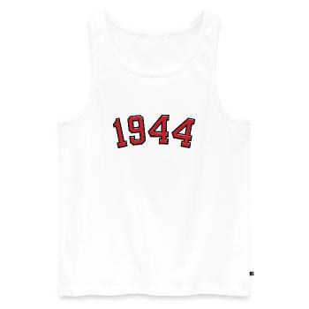 Année de naissance sport 1944 - Débardeur bio Premium Homme - blanc - Devant - Michal (187cm)