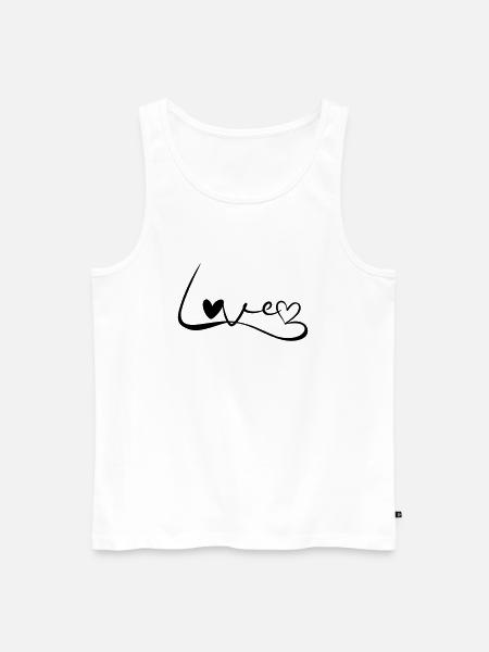 Love Font - Men's Premium Organic Tank Top - white