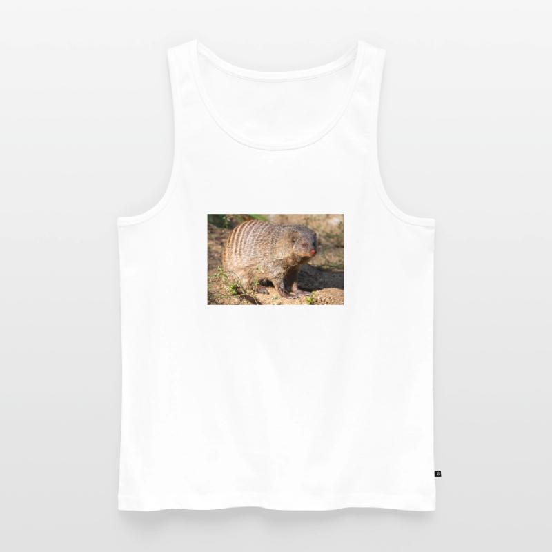 Gebänderte Manguste oder Zebramanguste Zebramanguste Männer Premium Bio Tank Top