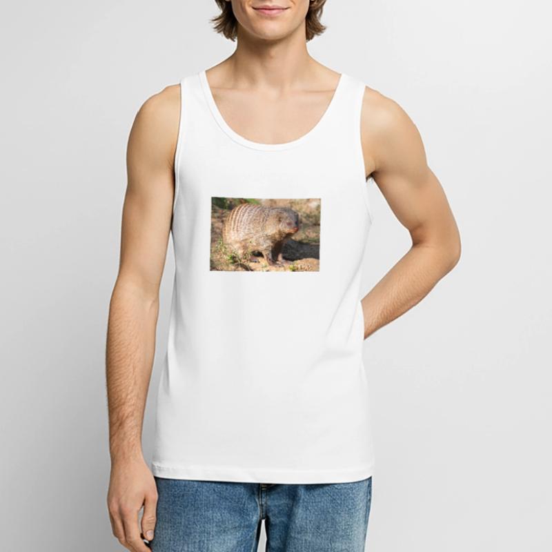 Gebänderte Manguste oder Zebramanguste Zebramanguste Männer Premium Bio Tank Top