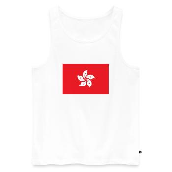 Hongkong - Männer Premium Bio Tank Top - Weiß - Vorne - Michal (187cm)