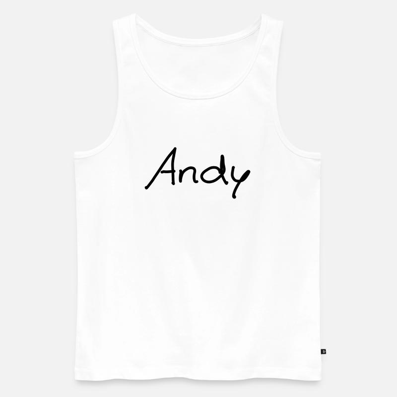 Andy - Männer Premium Bio Tank Top - Weiß
