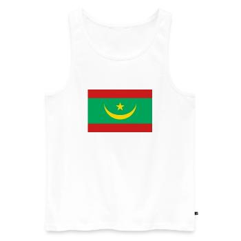 Mauretanien - Männer Premium Bio Tank Top - Weiß - Vorne - AI Model Male 178 light (178cm)