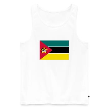 Mosambik - Männer Premium Bio Tank Top - Weiß - Vorne - AI Model Male 178 light (178cm)